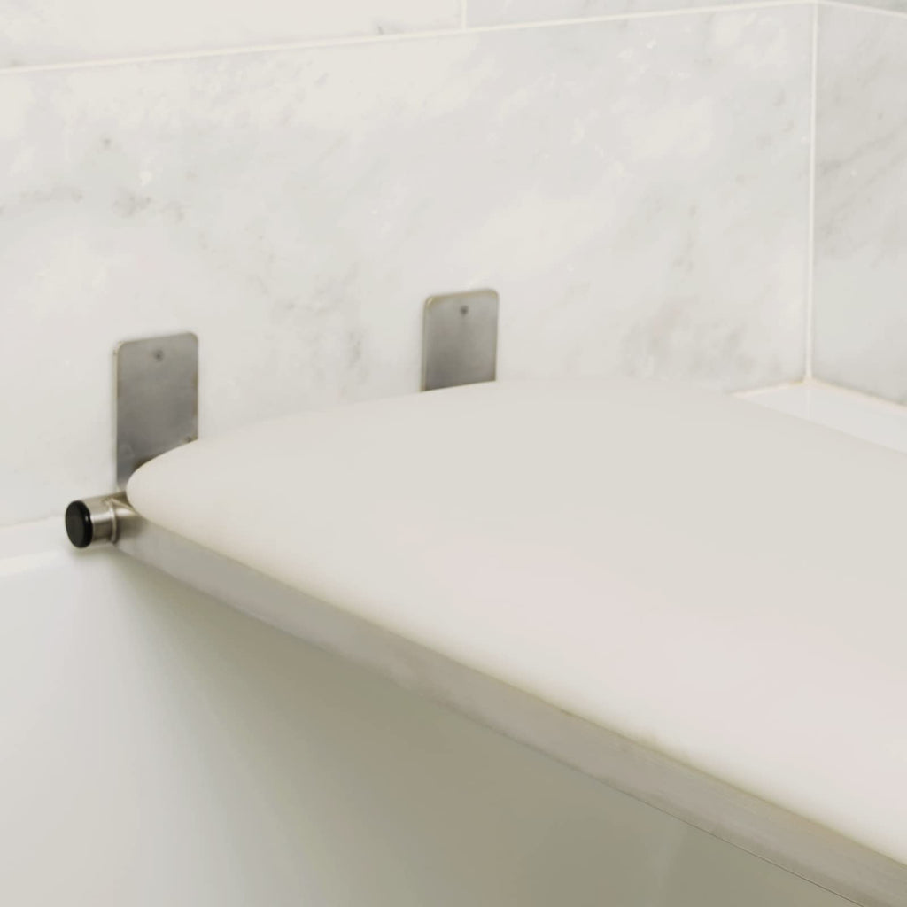 32" x 13.5" White Padded Folding Tub Seat J877886