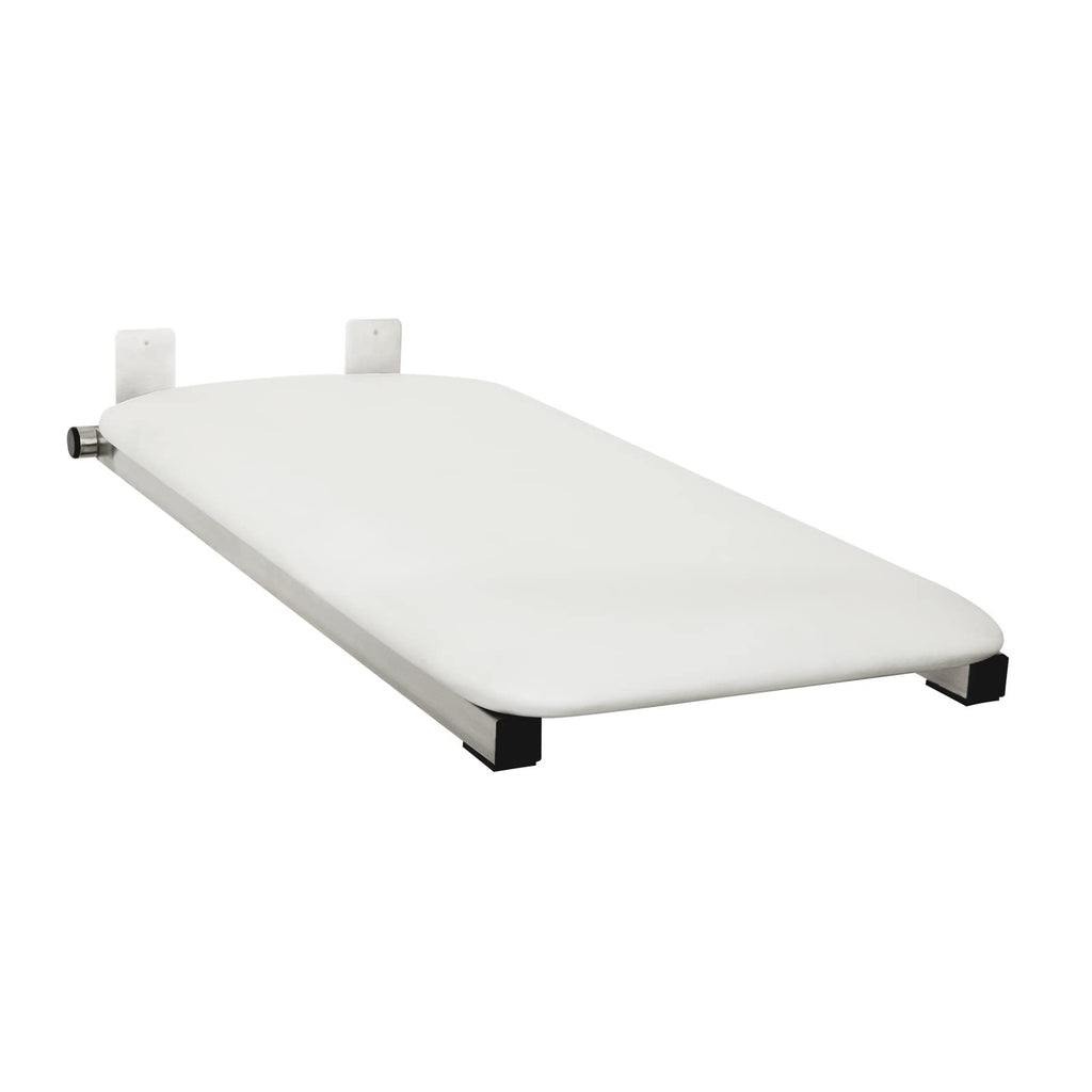 32" x 13.5" White Padded Folding Tub Seat J877886