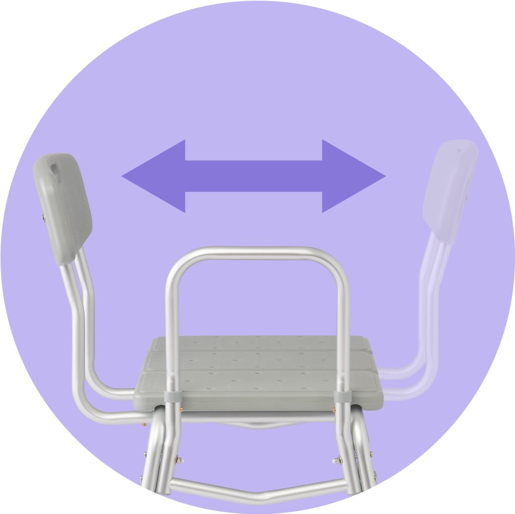 Adjustable Transfer Bench with Slip-resistant Feet D904