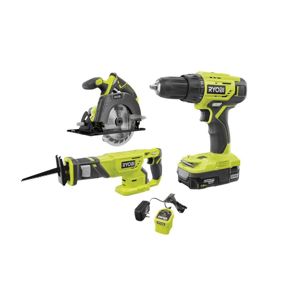18V Cordless 3-Tool Combo Kit with Battery and Charger V190