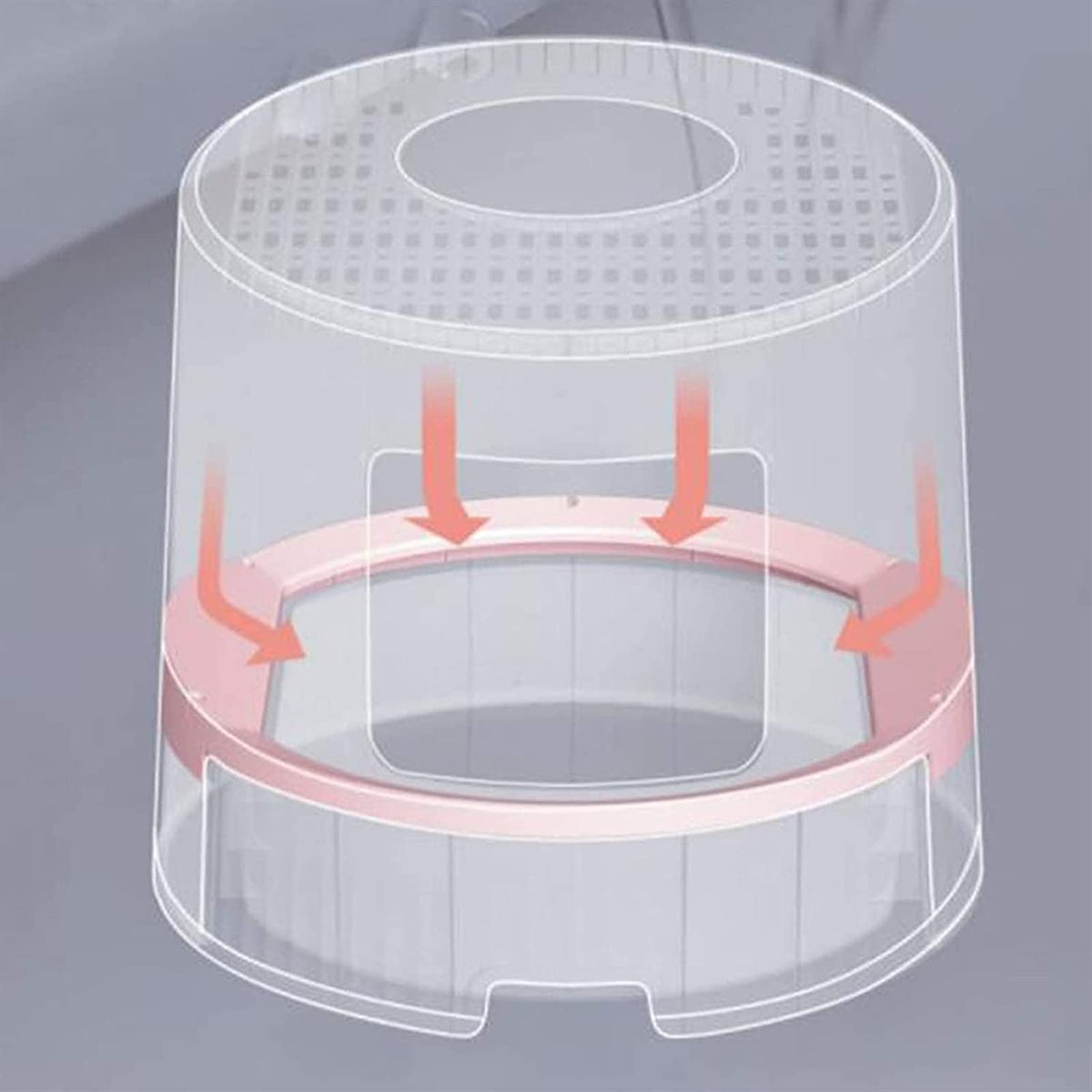 Large White Cat Litter Box with Lid S23414