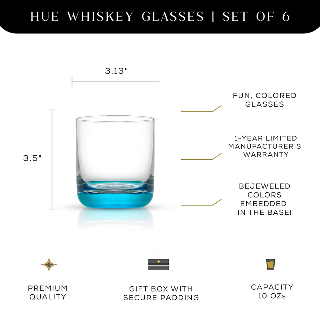 Colorful Whiskey Glasses Set of 6 K603