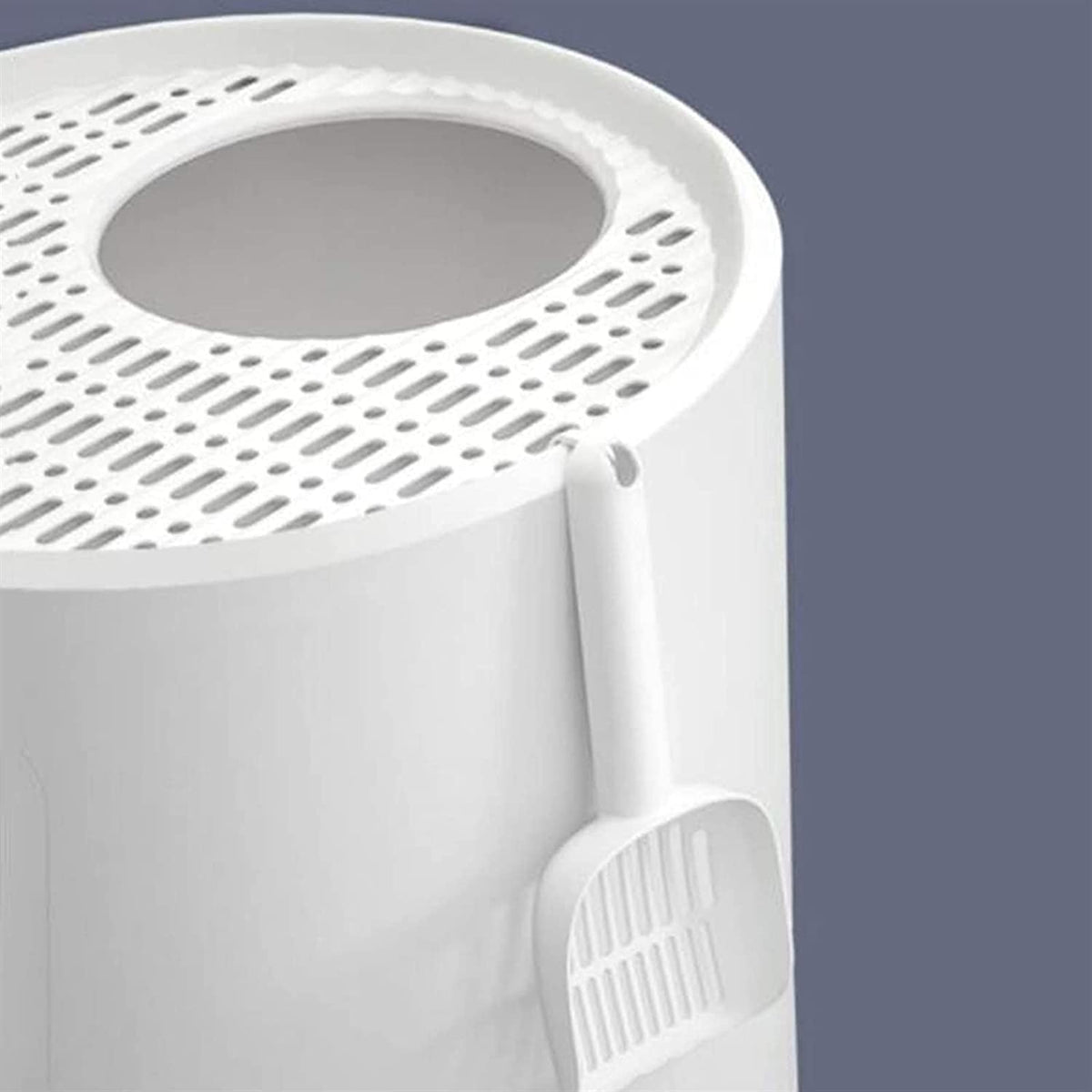 Large White Cat Litter Box with Lid S23414