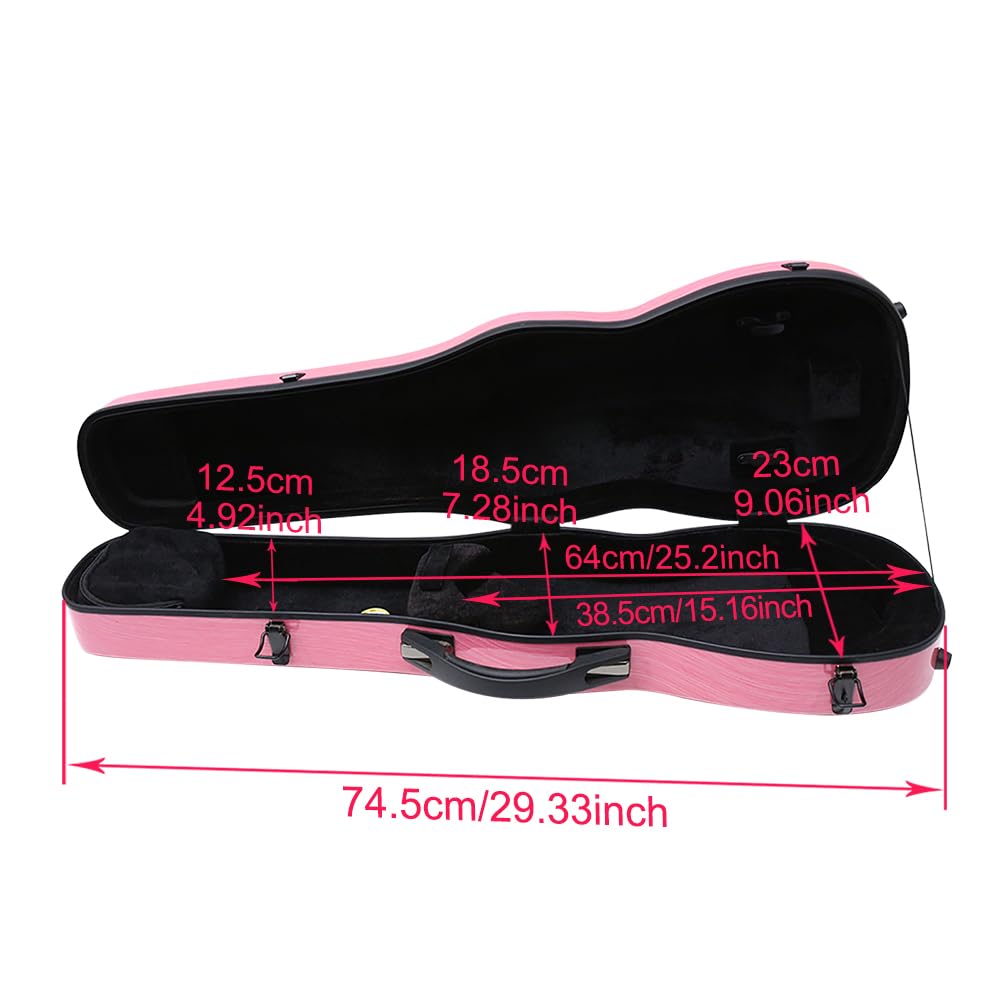 4/4 Full Size Carbon Fiber Hard Violin Case with Hygrometer D231