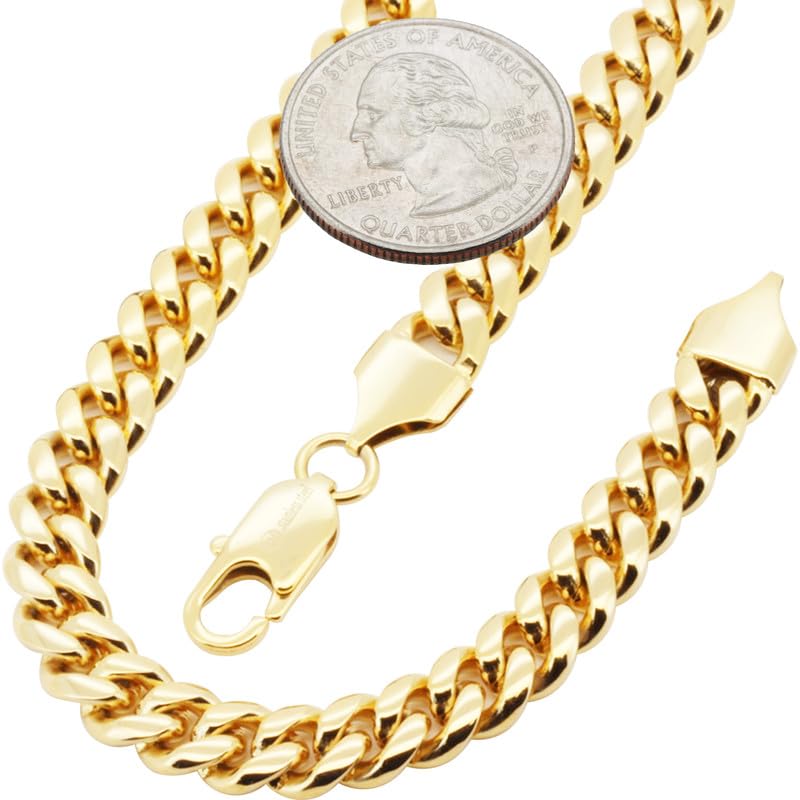 316L Stainless Steel Cuban Link Chain Necklace Bracelet Q9149
