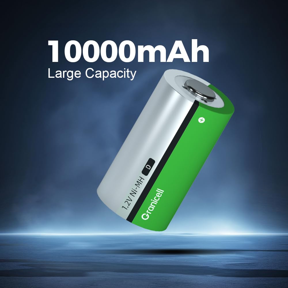 4-Pack D Rechargeable NiMH Batteries M14041