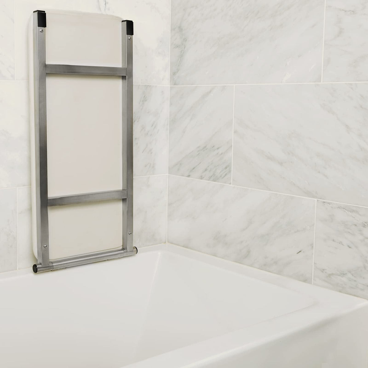 32" x 13.5" White Padded Folding Tub Seat J877886
