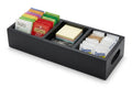 Matte Black Wood 3 Compartment Organizer Tray I81853