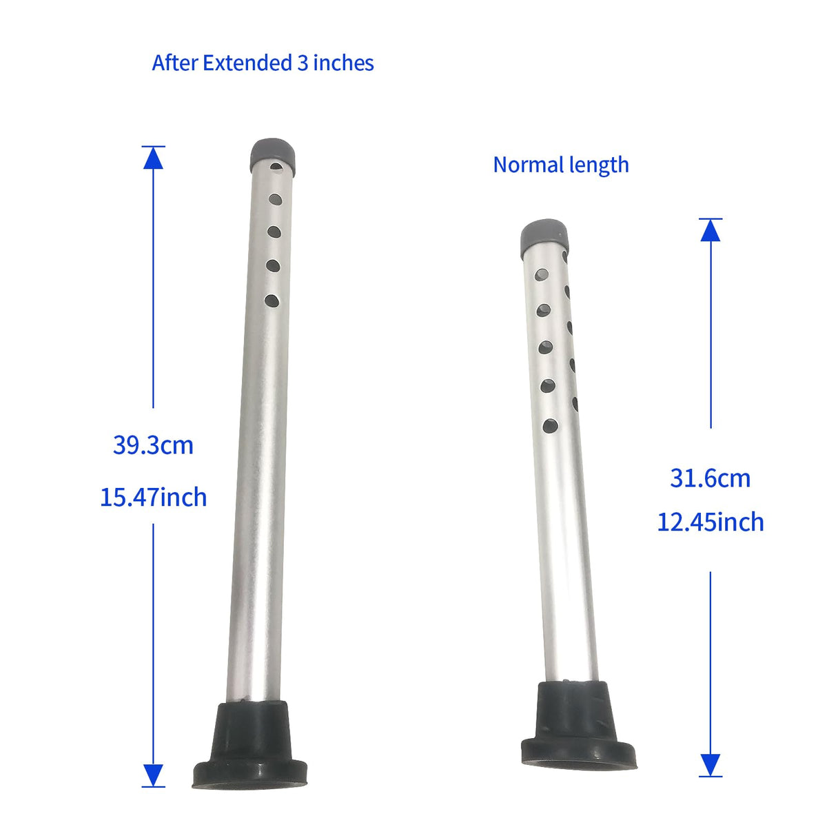 Aluminum 3 Inch Shower Chair Extension Tube J302056