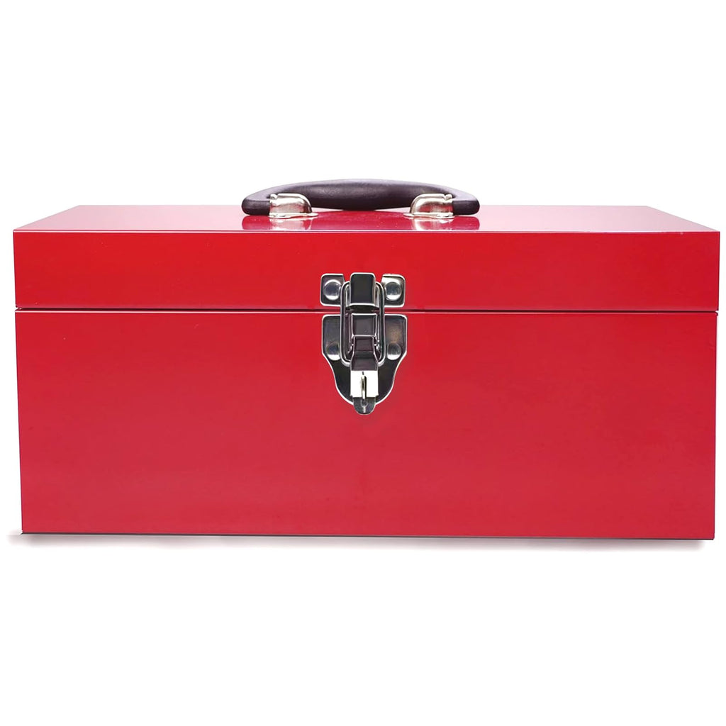16" Small Metal Tool Box with Latch Closure U93175
