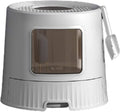Large White Cat Litter Box with Lid S23414