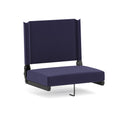 Portable Folding Padded Stadium Chair with Carrying Handle, Navy L8202
