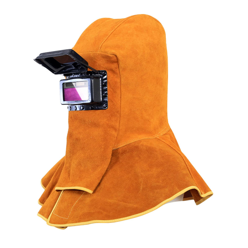 Cowhide Leather Welding Hood with Auto Darkening Filter X2234