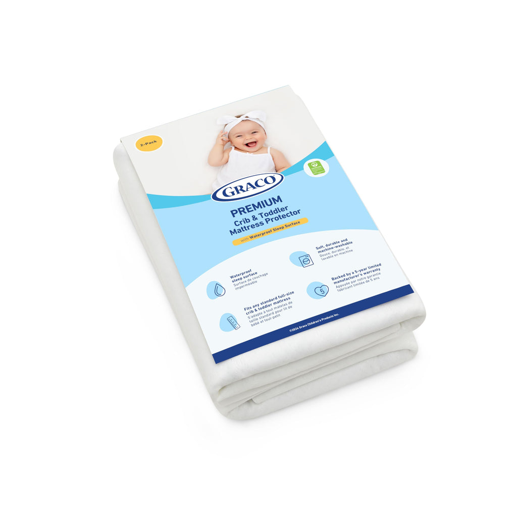 Waterproof Crib and Toddler Mattress Protector, 2 Pack W3557