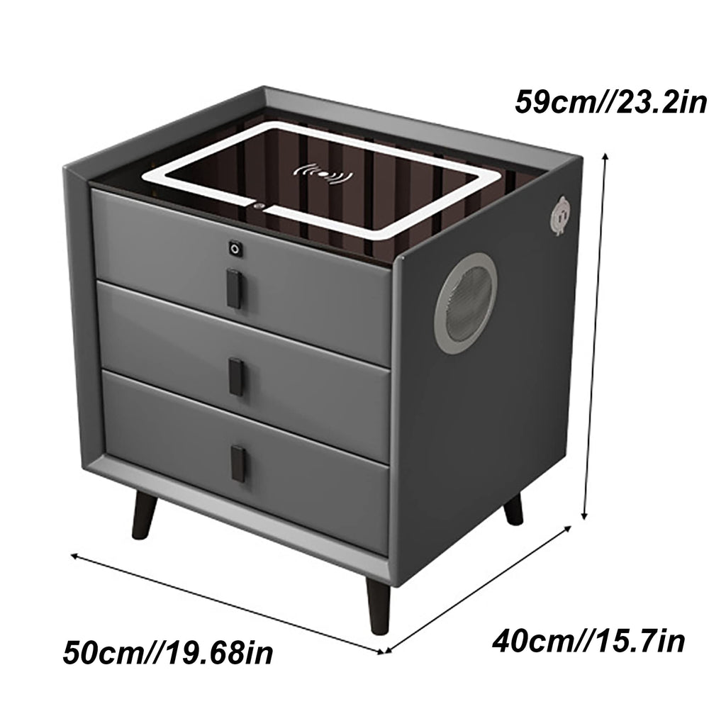 3-Color LED Nightstand with Wireless Charging Station and USB J2911