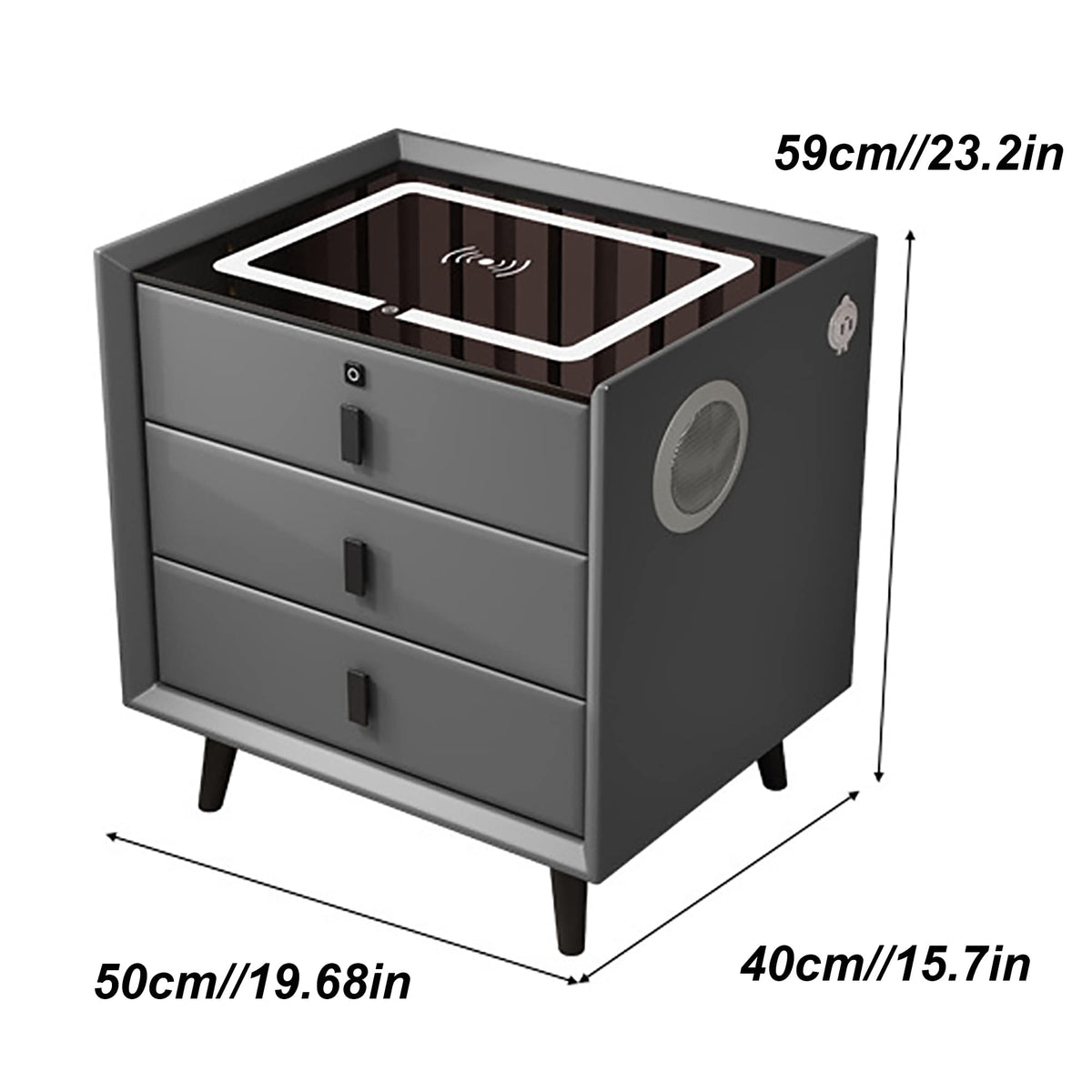 3-Color LED Nightstand with Wireless Charging Station and USB J2911