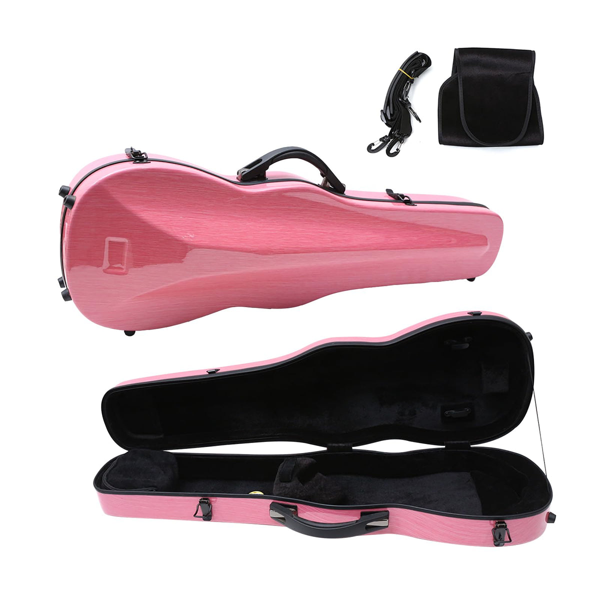 4/4 Full Size Carbon Fiber Hard Violin Case with Hygrometer D231