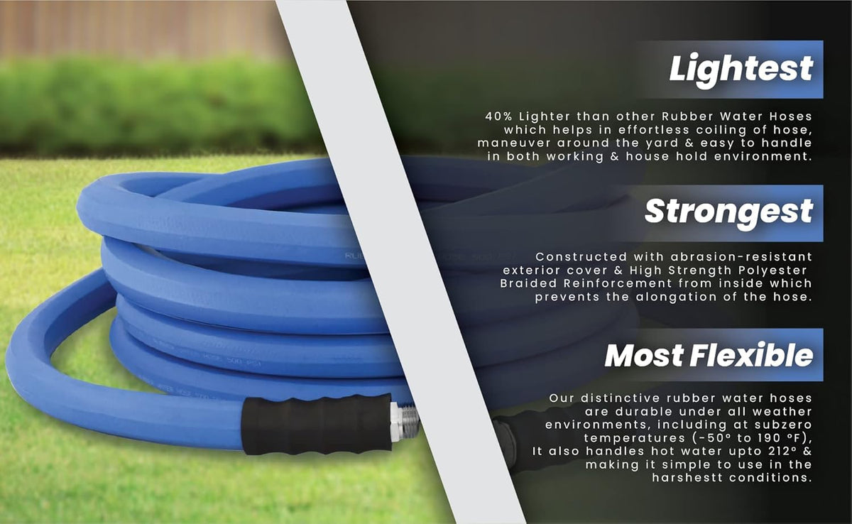 3/4" x 100' Hot/Cold Water Rubber Garden Hose R579