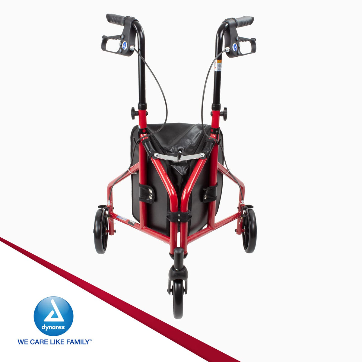 Foldable Lightweight 3-Wheel Rollator with Storage Pouch S293