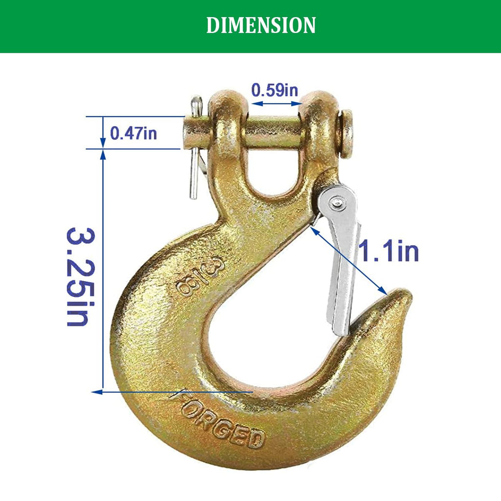 Heavy Duty Forged Steel Clevis Slip Hook 2pcs Q31402