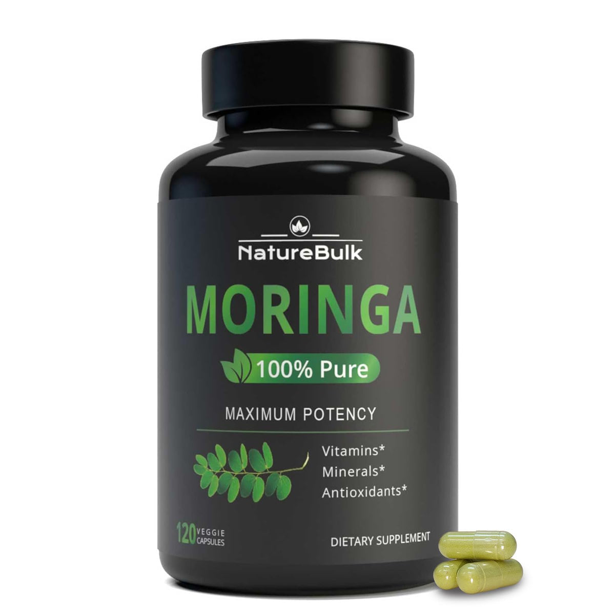 Moringa Oleifera Leaf Powder 880mg 120 Capsules F434