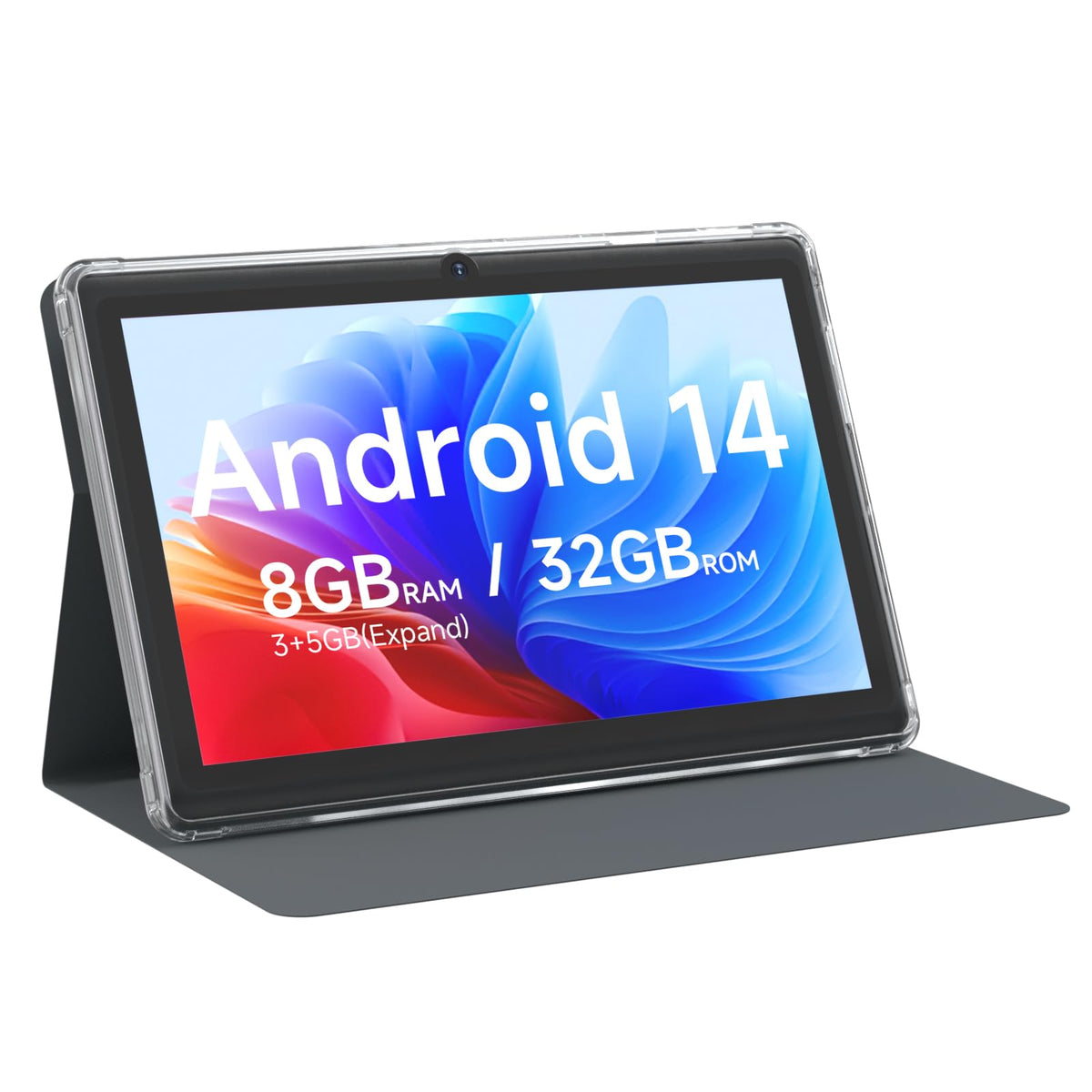 7 inch Android 14 Tablet 8GB RAM 32GB ROM Quad-Core Black B68308