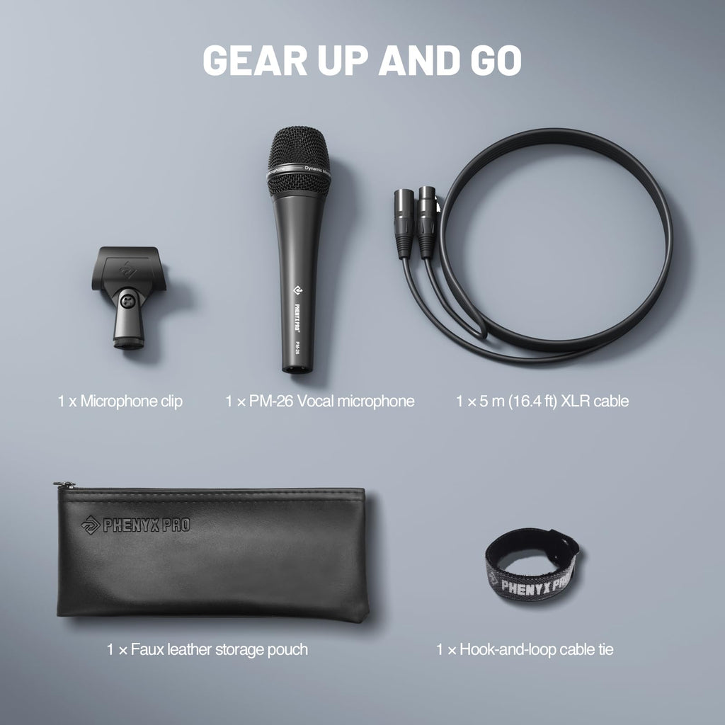 Supercardioid Dynamic Vocal Microphone with XLR Cable P5037