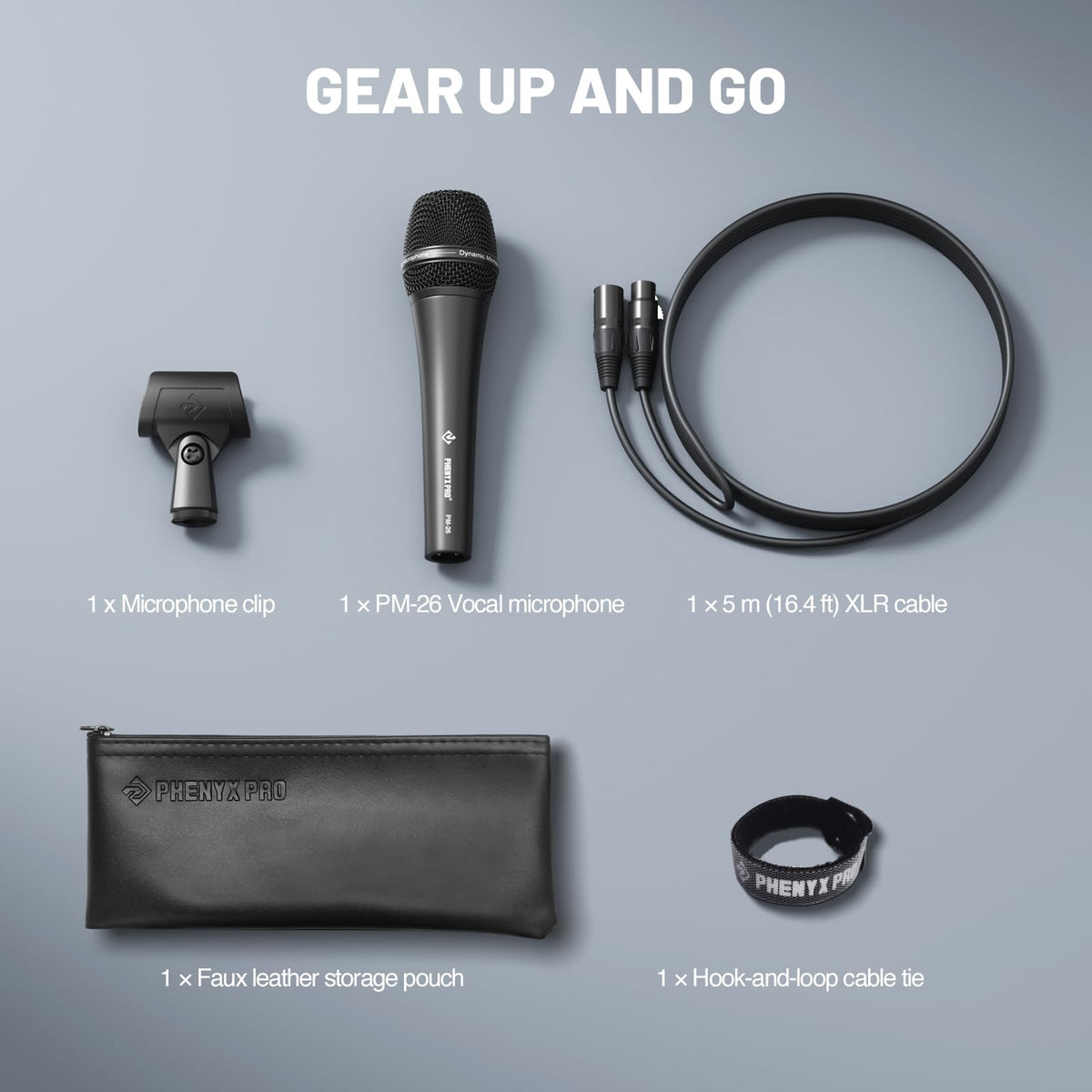 Supercardioid Dynamic Vocal Microphone with XLR Cable P5037