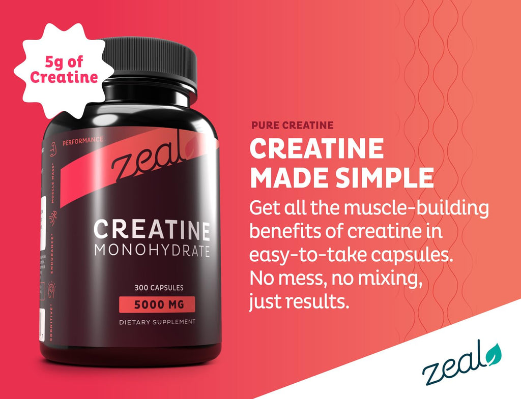 Micronized Creatine Monohydrate 5000mg 300 Capsules T8913