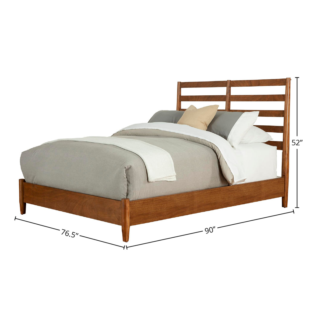 Chestnut California King Slat Back Bed B965