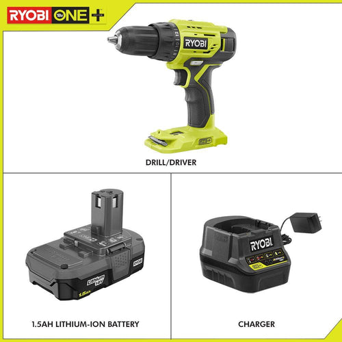 18-Volt Cordless 1/2 in. Drill/Driver Kit with Battery and Charger P897104