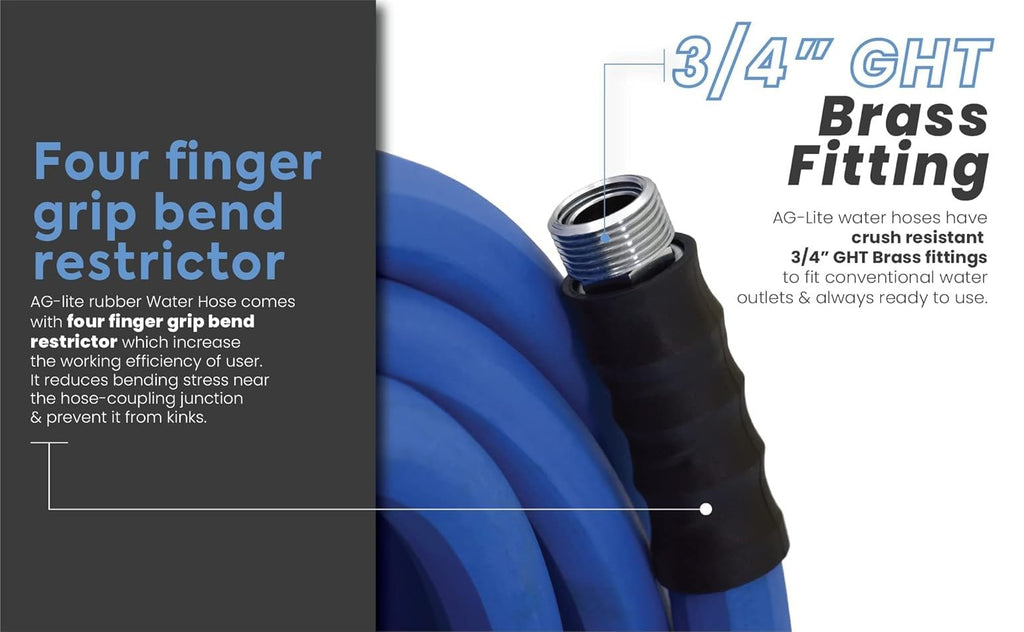 3/4" x 100' Hot/Cold Water Rubber Garden Hose R579