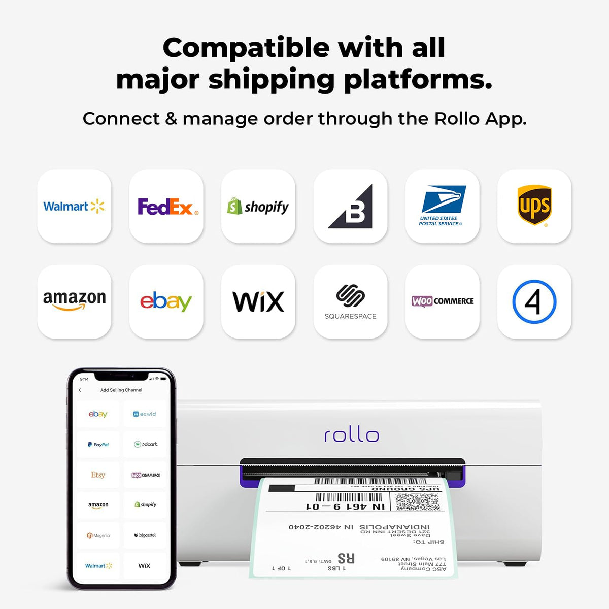 Wireless Wi-Fi 4x6 Thermal Label Printer J345