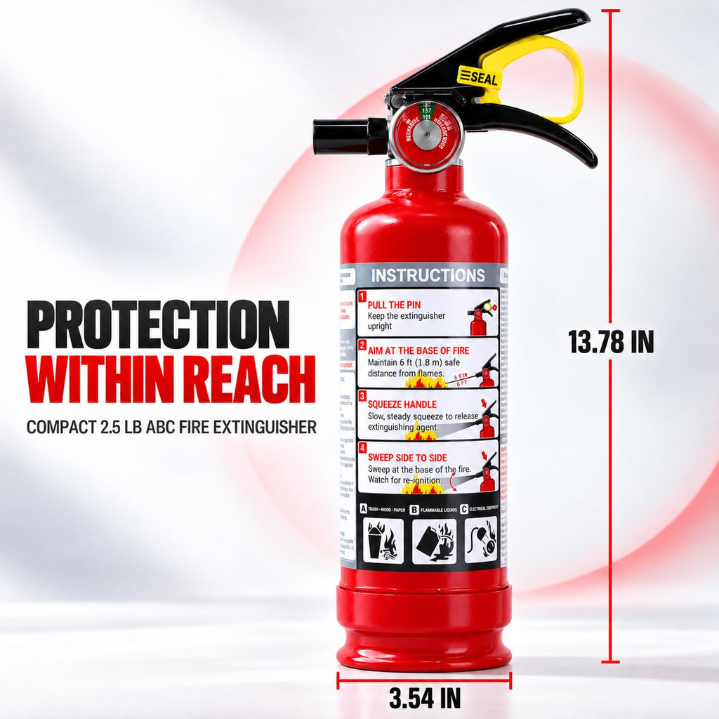 2.5 lb ABC Dry Chemical Fire Extinguishers 4-Pack H257605