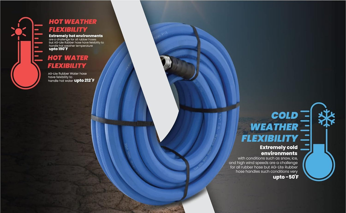 3/4" x 100' Hot/Cold Water Rubber Garden Hose R579