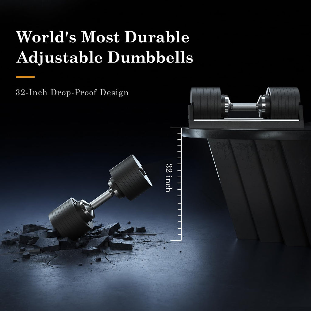 Adjustable Cast Iron Dumbbells 80LBs C78675