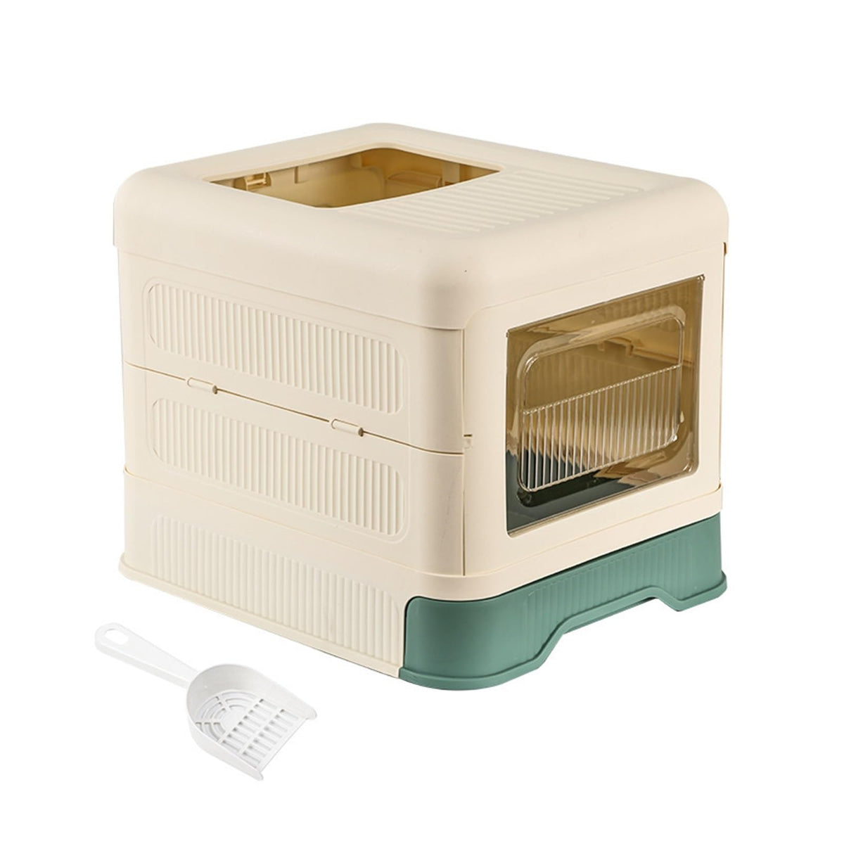 Fully Enclosed Cat Litter Box with Lid and Drawer X32711