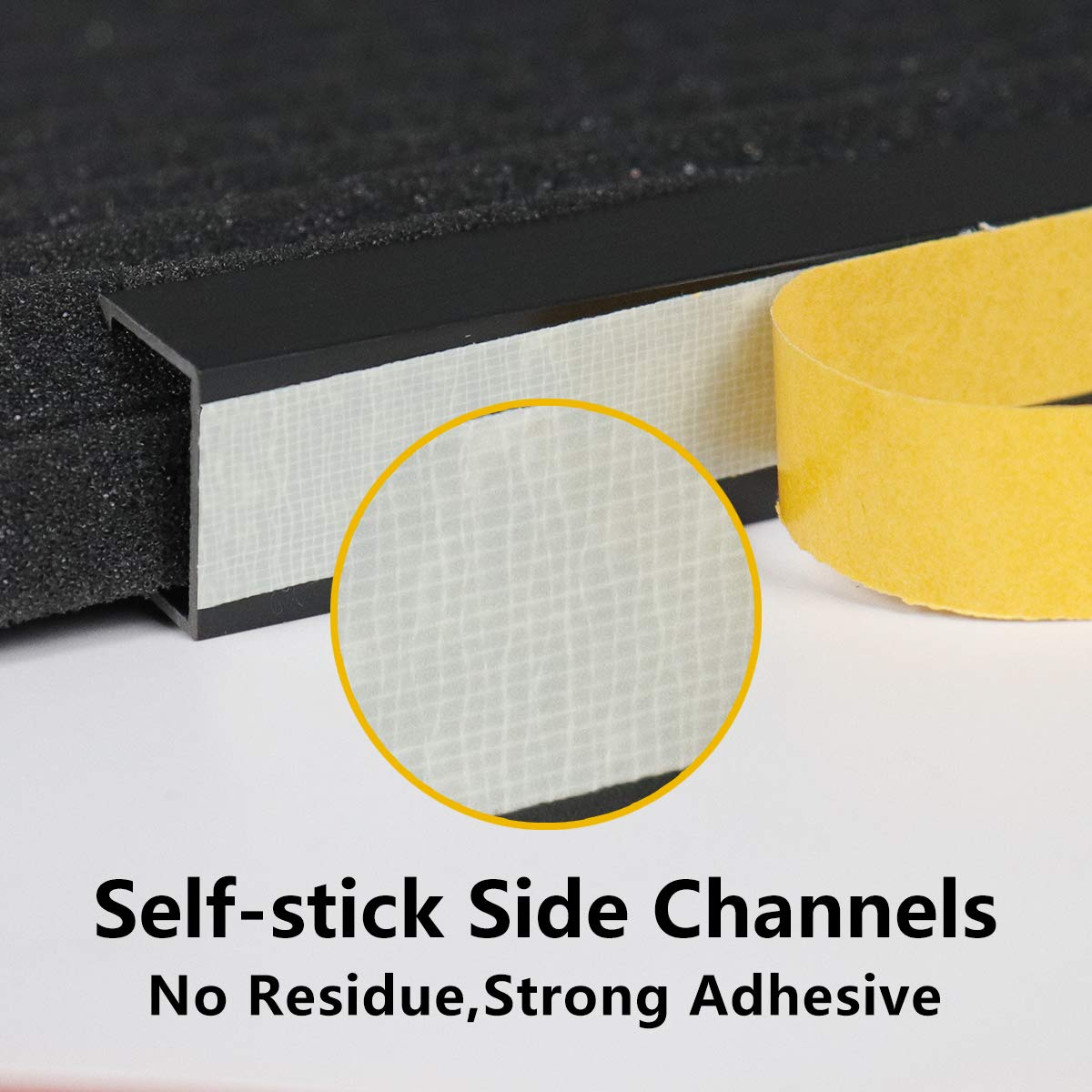 Window Air Conditioner Foam Insulation Panels, 2 Pack, Black, 17in High x 9in Wide W397
