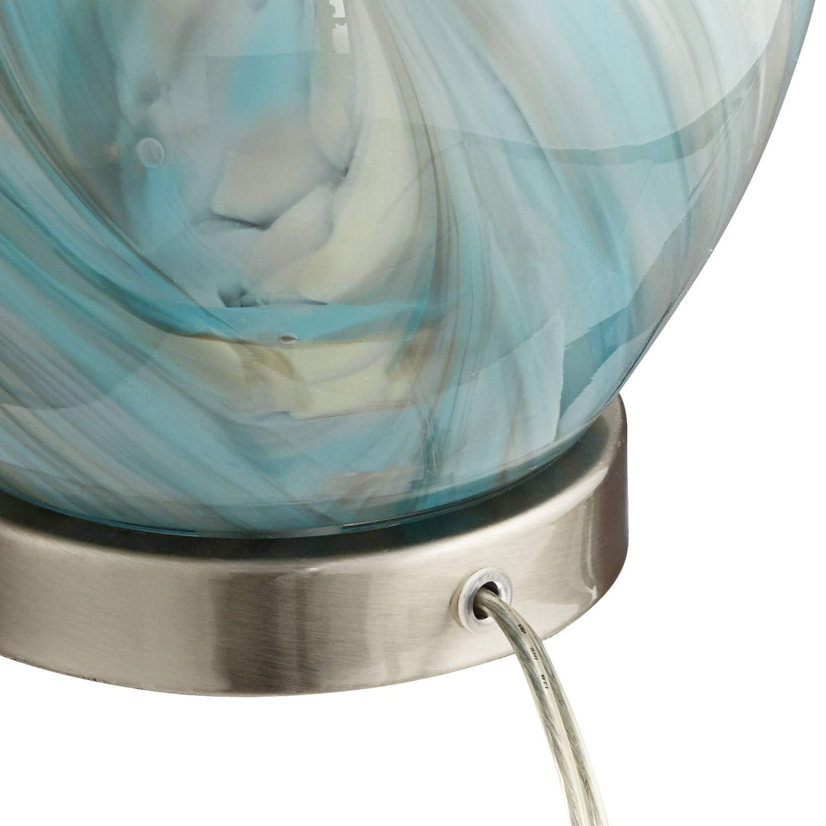 22" High Table Lamp Vase with Square White Marble Riser H731070
