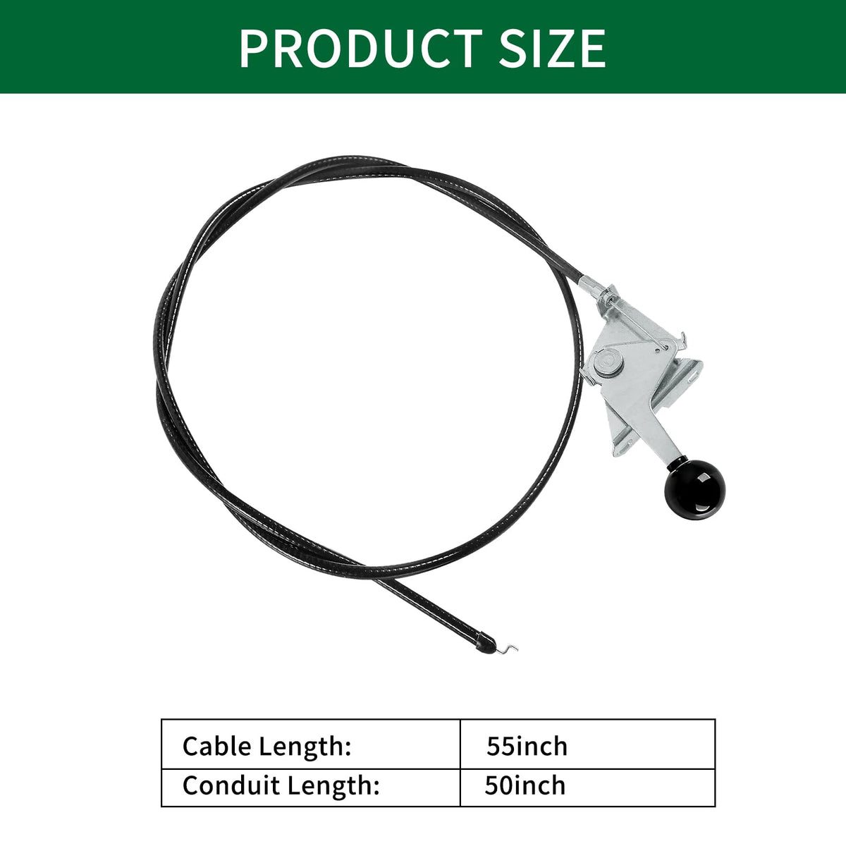 Throttle Control Cable 52-1/2" Cable Length & 50" Conduit Length X101342