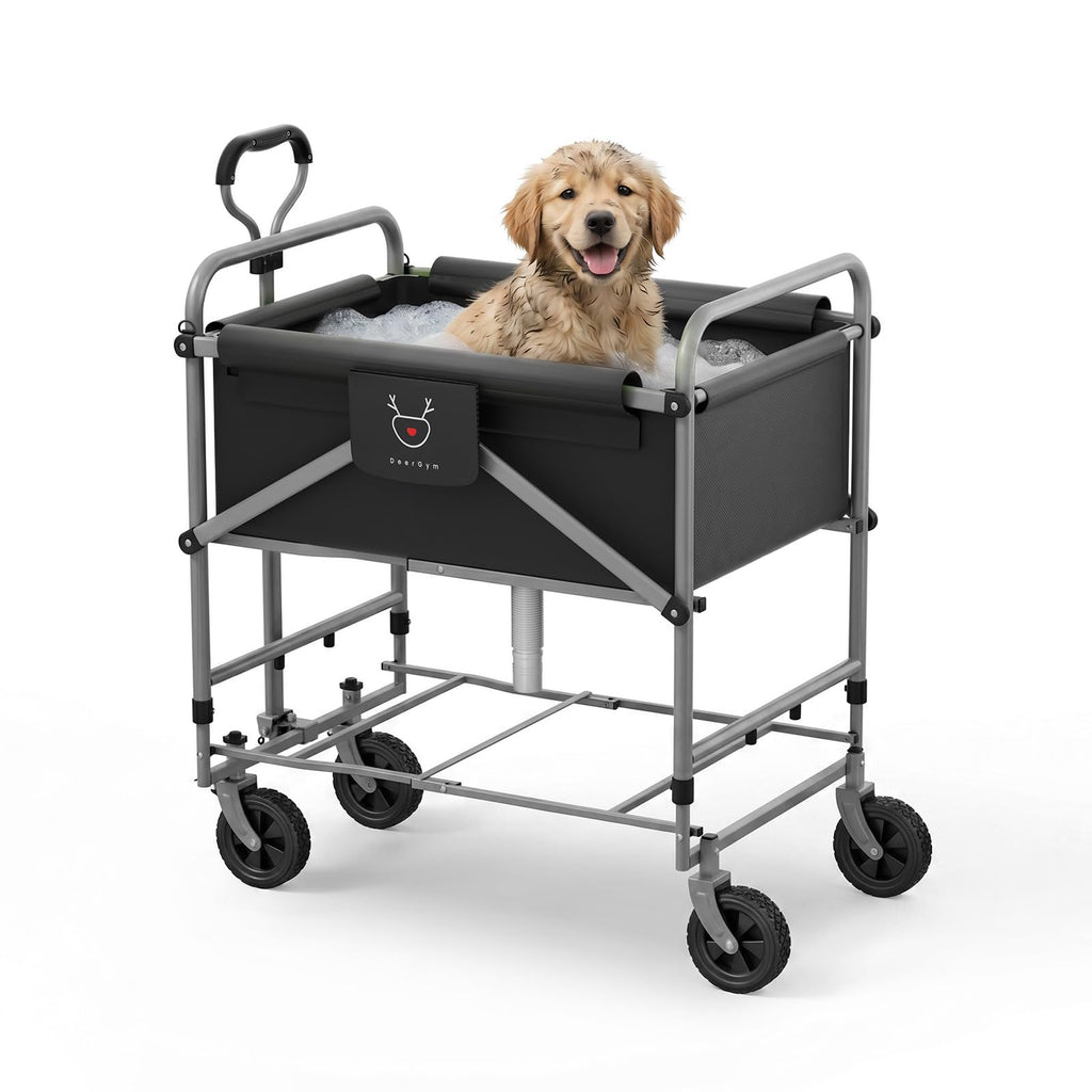 Foldable Dog Bath Cart with Brake U37683