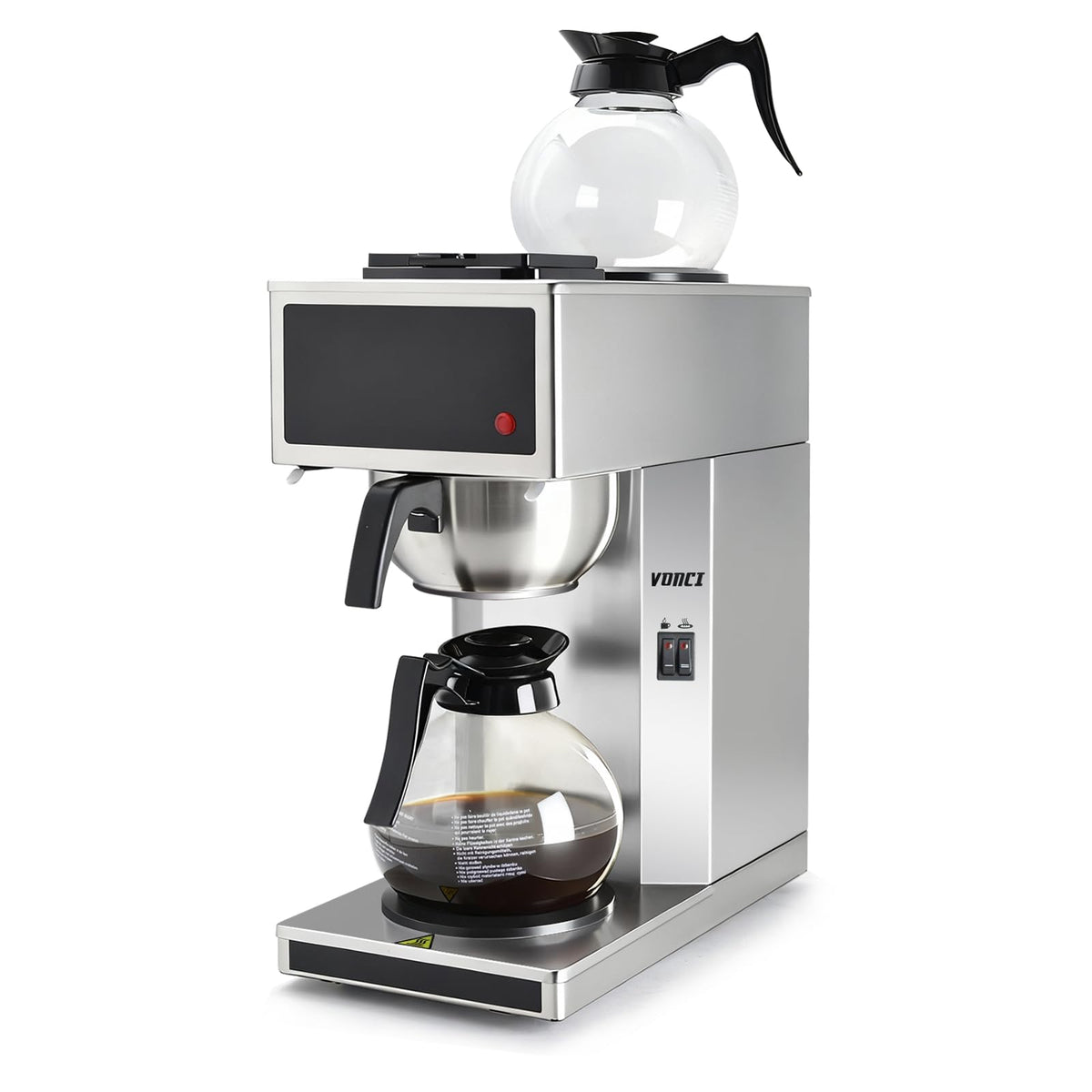 12-Cup Commercial Drip Coffee Maker with 2 Carafes T765
