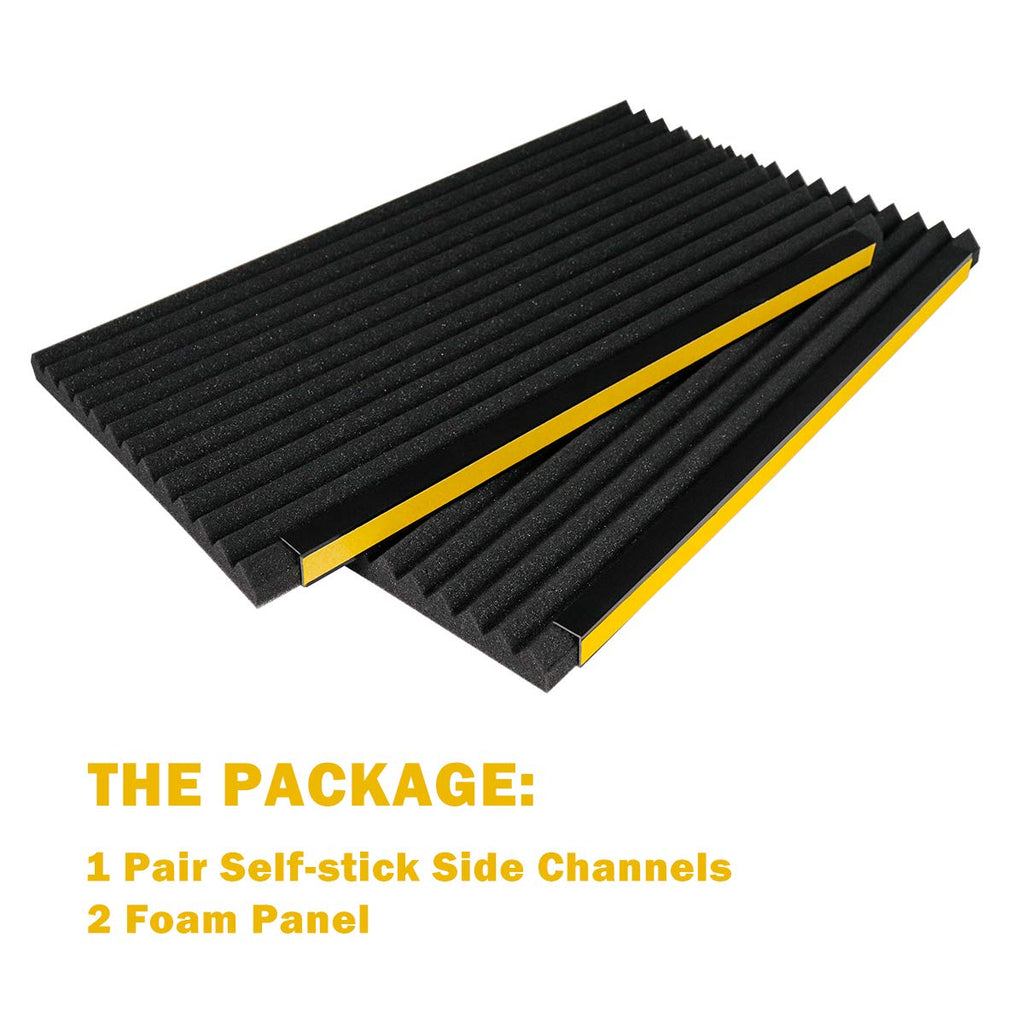 Window Air Conditioner Foam Insulation Panels, 2 Pack, Black, 17in High x 9in Wide W397