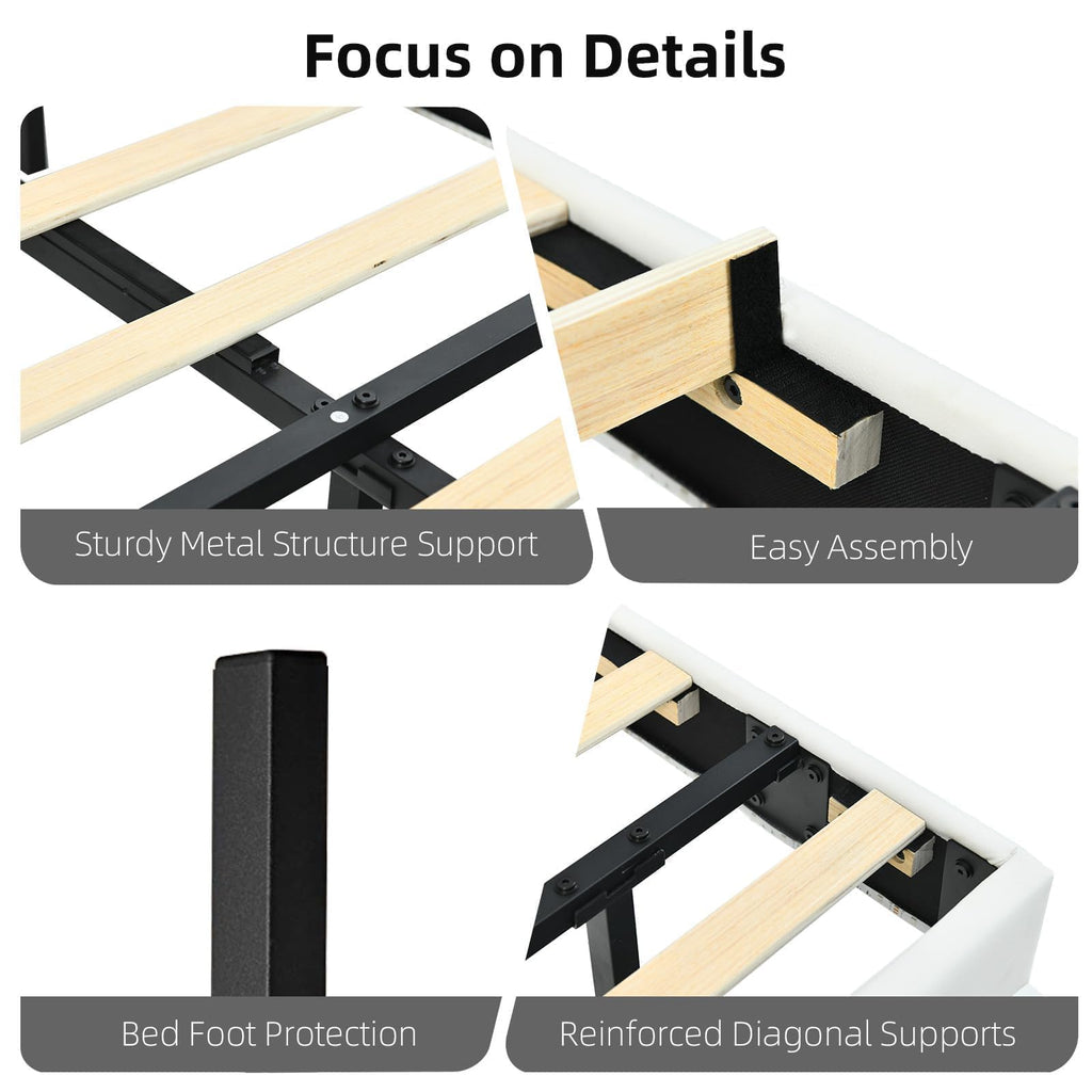 Full Floating Bed Frame with LED Lights D922