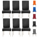 Black 6pcs Leather Chair Cover C111