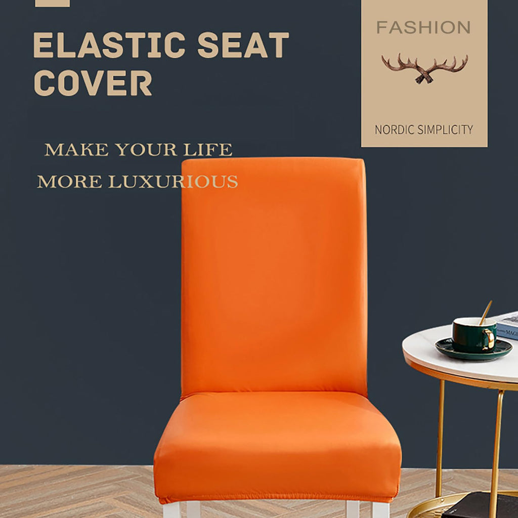 Black 6pcs Leather Chair Cover C111