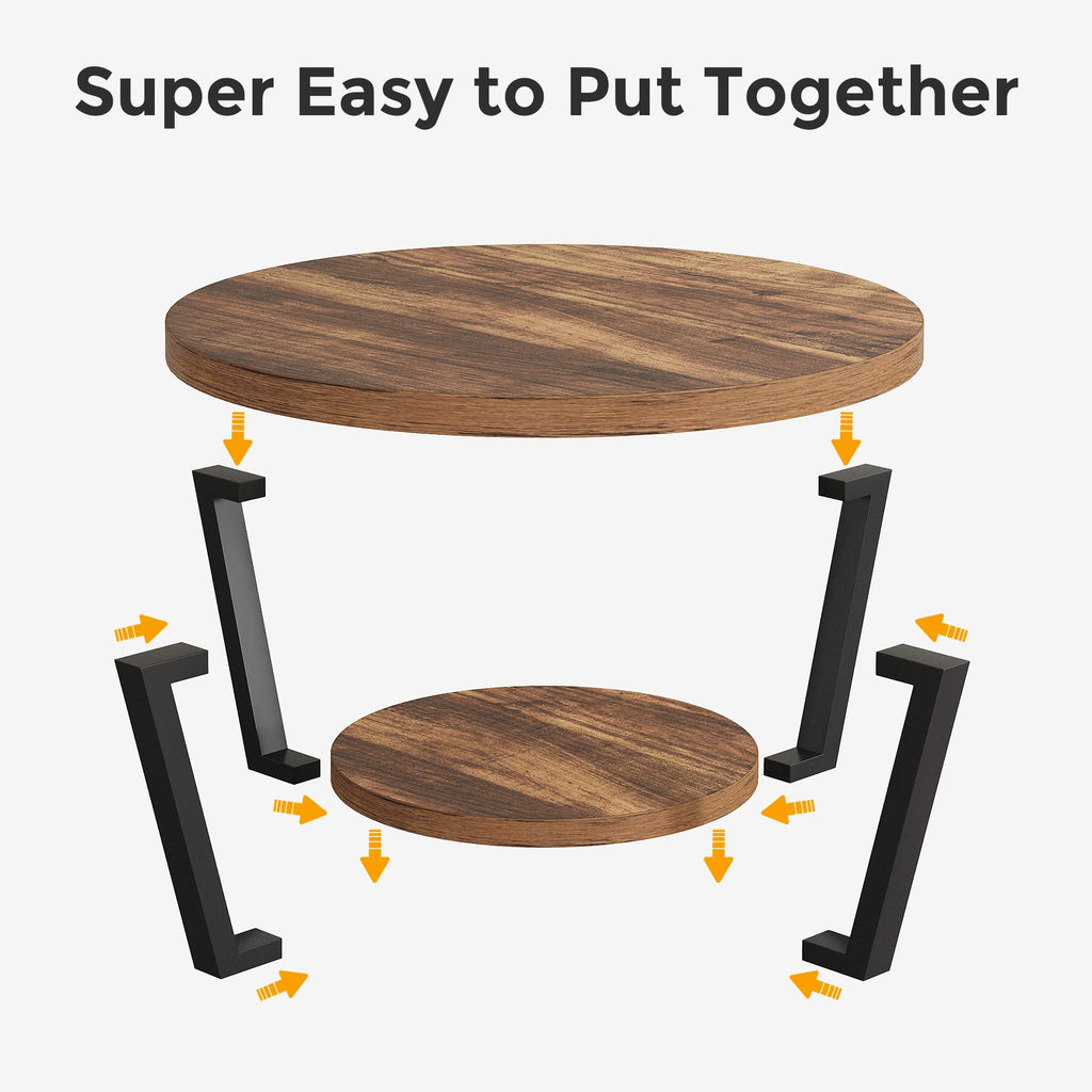 32'' Round Coffee Table with Storage J474473