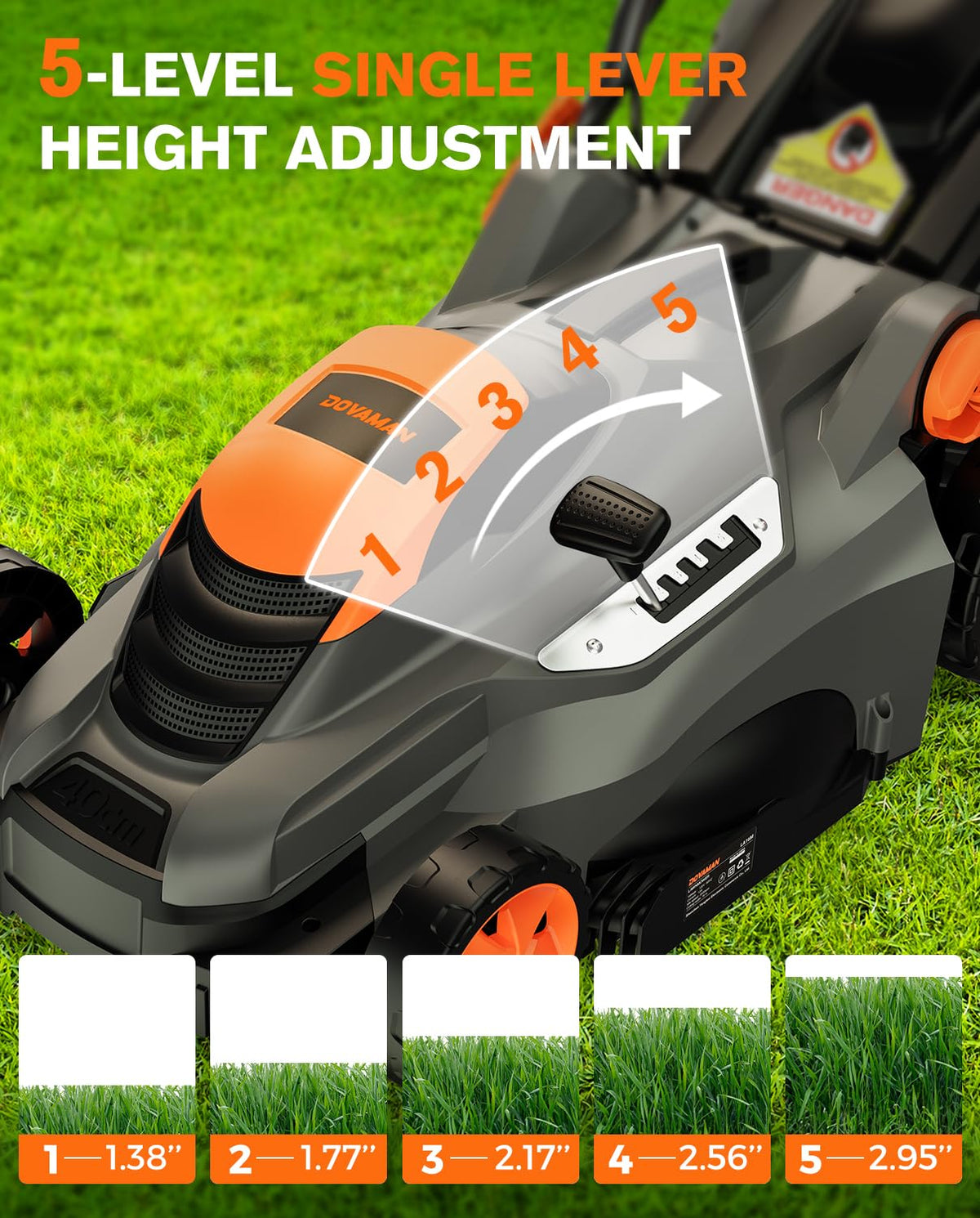 16" 13 Amp Lawn Mower with 13.2-Gallon Bag V4947