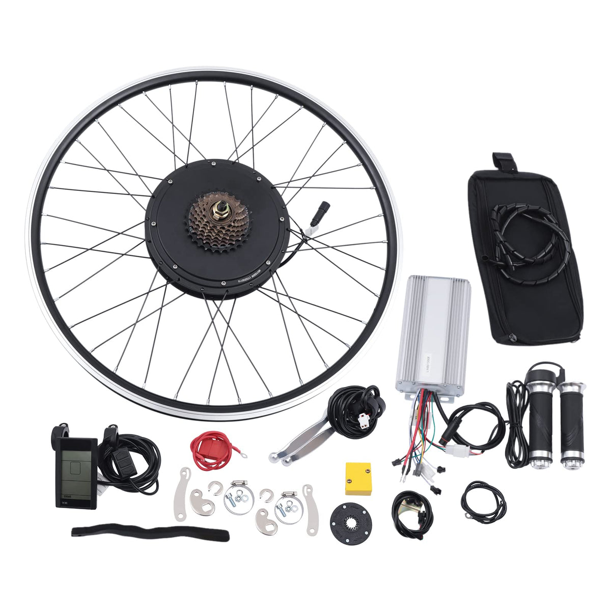 48V 1500W 700C Rear Wheel Electric Bike Conversion Kit with LCD Display V396