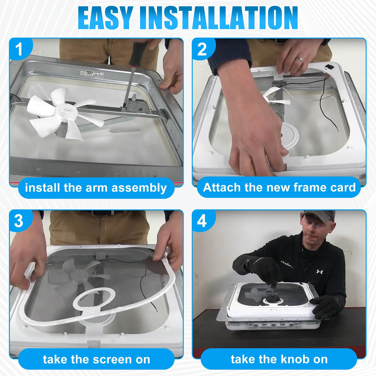 Birch White Roof Vent Frame Screen Replacement 13.5×13.5inch V612
